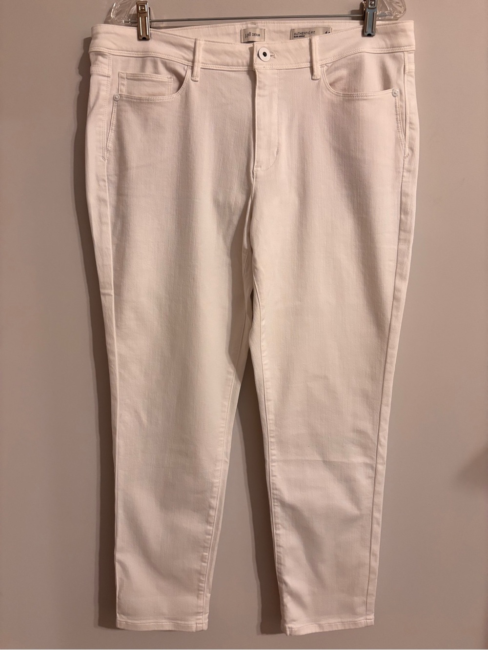 J. Jill NWT White Denim Authentic Fit slim ankle